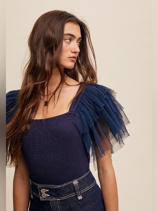 Listicle Tops - Ruffle Bodysuit
